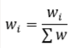 Weight normalization equation