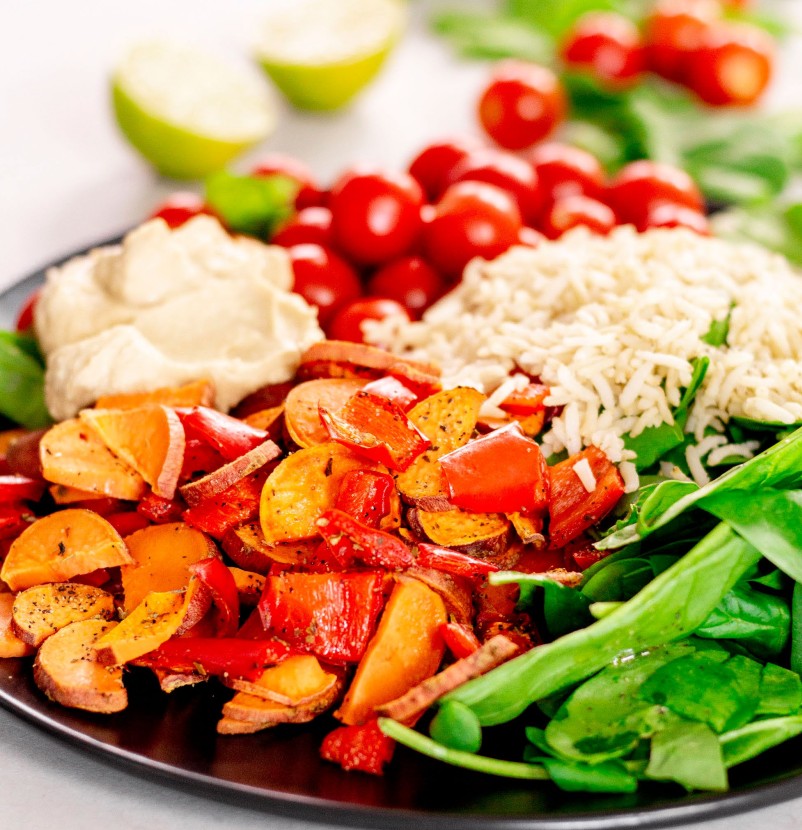 Hummus, Sweet Potato & Brown Rice Salad