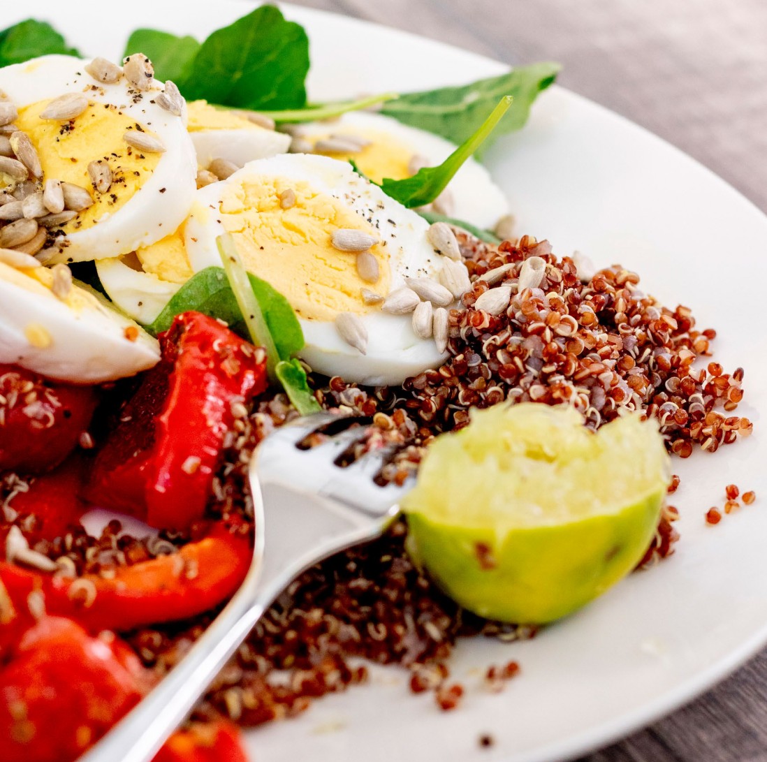 Roast Vegetable, Quinoa & Egg Salad